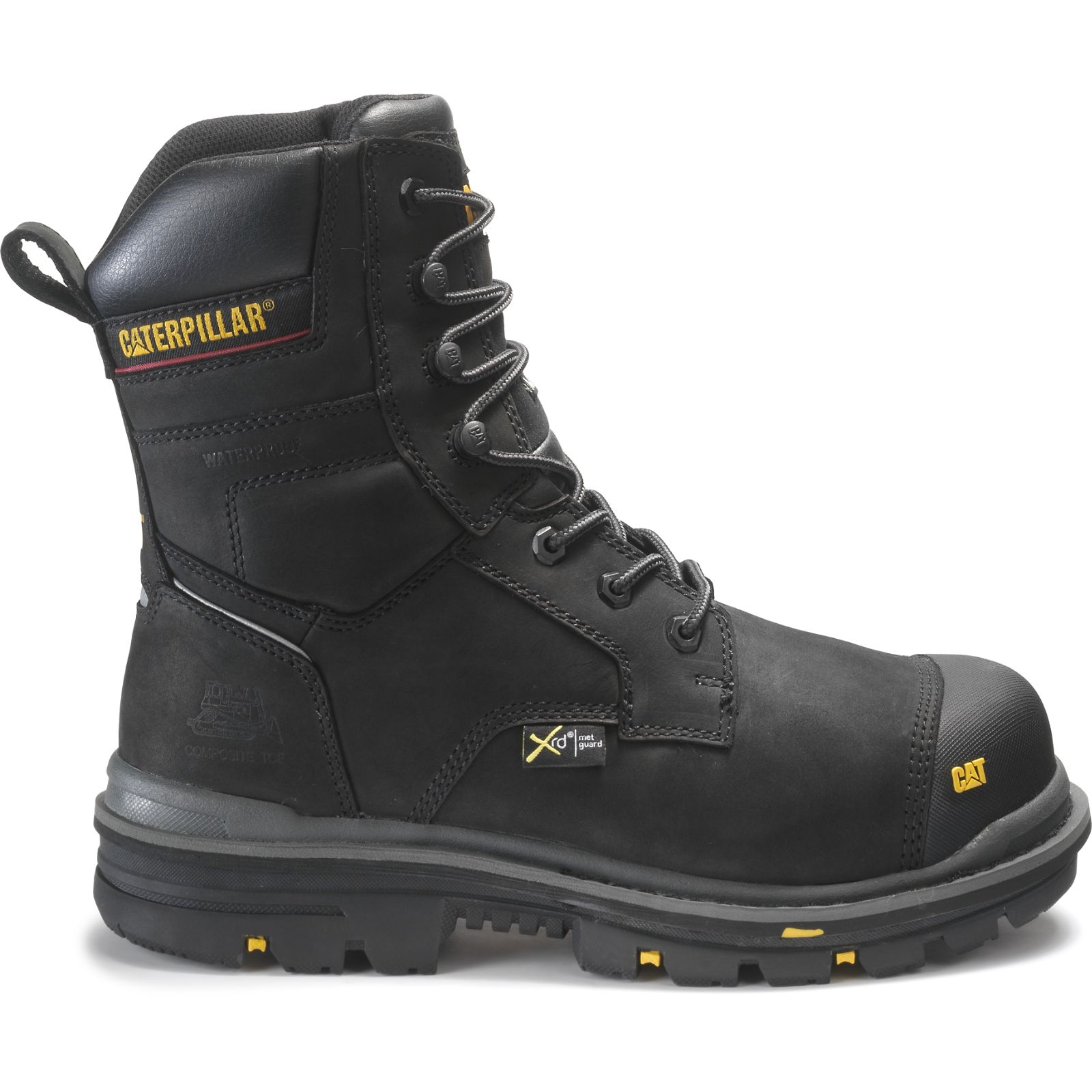 Caterpillar Work Boots Dubai - Caterpillar Rasp 8" Waterproof Met Csa Mens - Black FOWSXG534